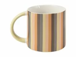 Power Pop Stripes Mug 400ML Charcoal -Tea & Coffee Sales DI0419 SIDE