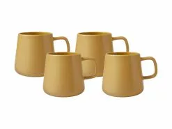 Blend Sala Mug 375ML Set Of 4 Mustard Gift Boxed