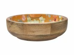 Arcadia Serving Bowl Wood Enamel Finish 25cm