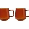 Blend Sala Glass Mug 400ML Set Of 2 Amber Gift Boxed
