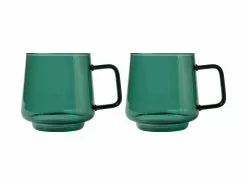 Blend Sala Glass Mug 400ML Set Of 2 Forest Gift Boxed