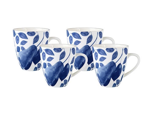 Giverny Coupe Mug Set Of 4 350ML Blue Gift Boxed 1 Giverny Coupe Mug Set Of 4 350ML Blue Gift Boxed
