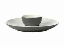 Mezze Chip & Dip 30cm Charcoal Gift Boxed