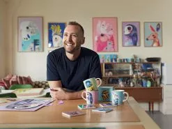 Pete Cromer Ceramic Square Tile Coaster Kookaburra 9.5cm -Tea & Coffee Sales cromer2 3 6