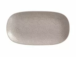 Dune Oblong Platter 33x18cm Taupe Gift Boxed