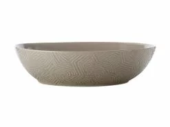 Dune Oval Serving Bowl 32x27cm Taupe Gift Boxed