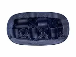 Arc Oblong Platter 33x18cm Indigo Blue Gift Boxed