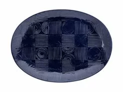 Arc Oval Platter 41x30cm Indigo Blue Gift Boxed