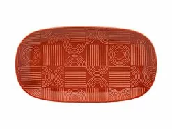 Arc Oblong Platter 33x18cm Terracotta Gift Boxed