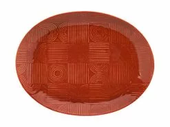 Arc Oval Platter 36x27cm Terracotta Gift Boxed
