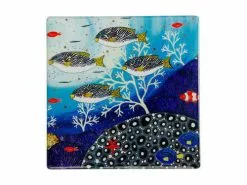 Melanie Hava Jugaig-Bana-Wabu Ceramic Square Coaster 10cm Goldman Sweetlips -Tea & Coffee Sales du0254 2