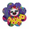 Donna Sharam Rainbow Jungle Ceramic Flower Coaster 10cm Slow Walker