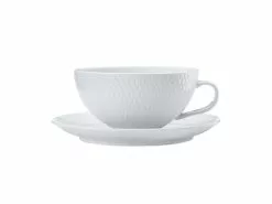 White Basics Diamonds Tea Cup & Saucer Low 250ML