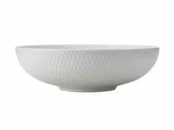 White Basics Diamonds Round Serving Bowl 25cm -Tea & Coffee Sales dv0168 2