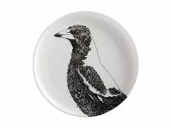 Marini Ferlazzo Birds Plate 20cm Australian Magpie