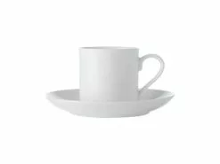 White Basics Straight Demi Cup & Saucer 100ML