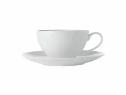 White Basics Coupe Breakfast Cup & Saucer 400ML