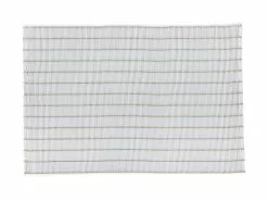 Table Accents Lurex Bamboo Weave Placemat 45x30cm White W/Gld