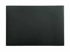 Table Accents Leather Look Cowhide Placemat 43x30cm Charcoal