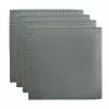Table Accents Leather Look Cowhide Coaster 10x10cm Set Of 4 Grey
