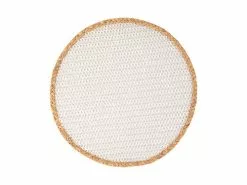 Table Accents Placemat 38cm Round White Natural