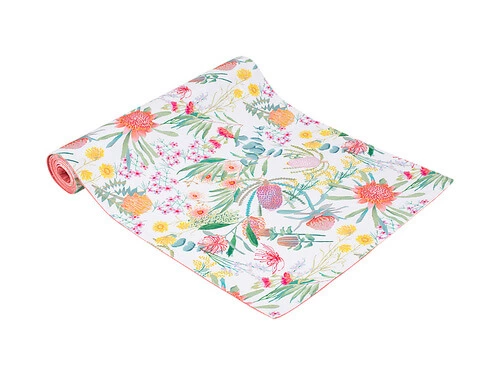 Royal Botanic Gardens Native Blooms Cotton Runner 150x33cm 1 Royal Botanic Gardens Native Blooms Cotton Runner 150x33cm