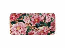 Teas & C's Silk Road Rectangle Platter 25x12cm Cherry Red Gift Boxed