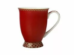 Teas & C's Classic Footed Mug 300ML Cherry Red Gift Boxed