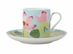 Royal Botanic Gardens Victoria Lotus Demi Cup & Saucer 100ML Mint Gift Boxed