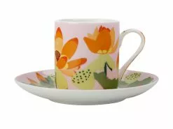 Royal Botanic Gardens Victoria Lotus Demi Cup & Saucer 100ML Pink Gift Boxed