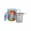 Gabby Malpas Posey Mug With Infuser 340ML Field Of Poppies Gift Boxed
