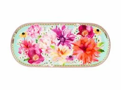 Teas & C's Dahlia Daze Platter 33x15cm Sky Gift Boxed