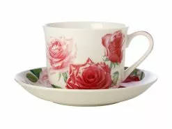 Katherine Castle Floriade Breakfast Cup & Saucer 480ML Roses Gift Boxed