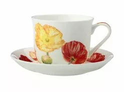 Katherine Castle Floriade Breakfast Cup & Saucer 480ML Poppies Gift Boxed 5 Katherine Castle Floriade Breakfast Cup & Saucer 480ML Poppies Gift Boxed -Tea & Coffee Sales jy0033 2