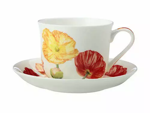 Katherine Castle Floriade Breakfast Cup & Saucer 480ML Poppies Gift Boxed 3 Katherine Castle Floriade Breakfast Cup & Saucer 480ML Poppies Gift Boxed - Image 3