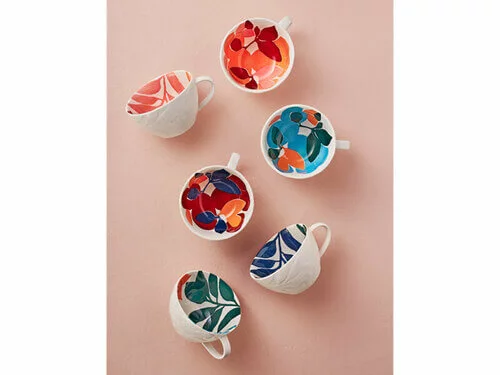 Andalusia Jumbo Mug 540ML Leaf Apricot 3 Andalusia Jumbo Mug 540ML Leaf Apricot - Image 3