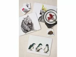 Marini Ferlazzo Australian Families Cork Back Coaster 10.5cm Set Of 4 Gift Boxed -Tea & Coffee Sales maxwell williams marini ferlazzo mdf placemats coasters 3