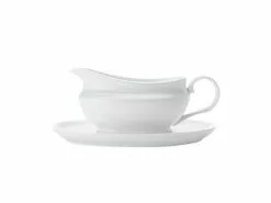 White Basics Gravy Boat & Saucer 550ML